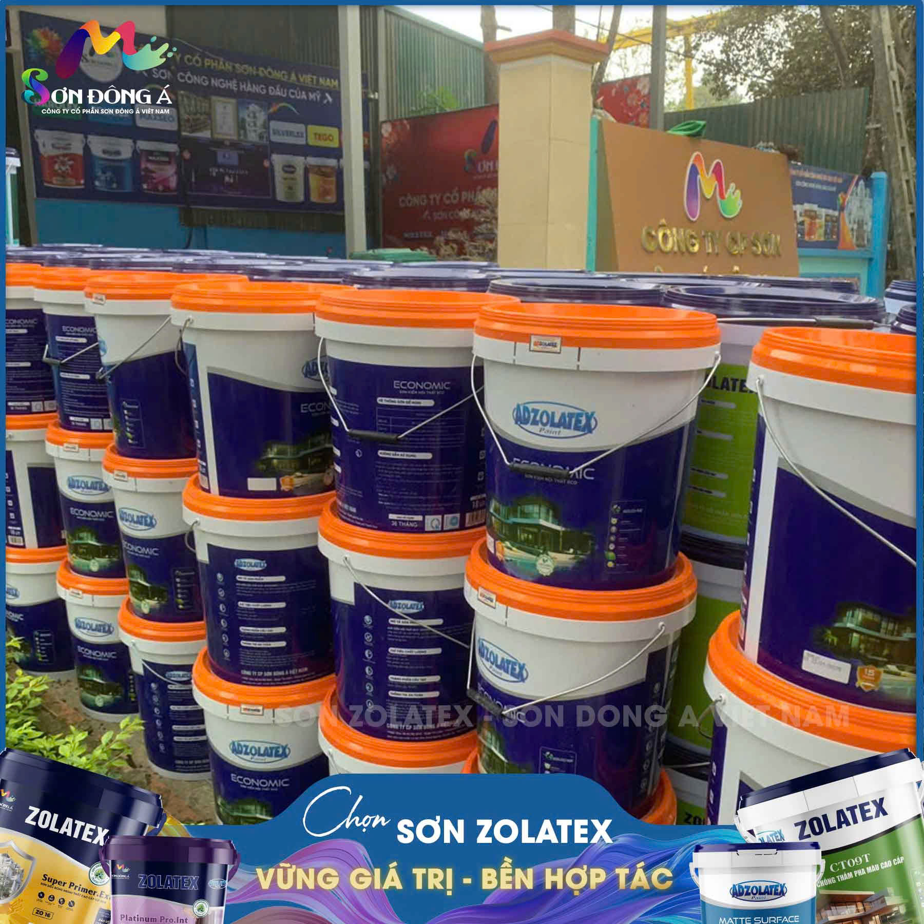 Sơn ngoại thất Zolatex - Sơn Đông á VN  - Công Ty Cổ Phần Sơn Đông á VN